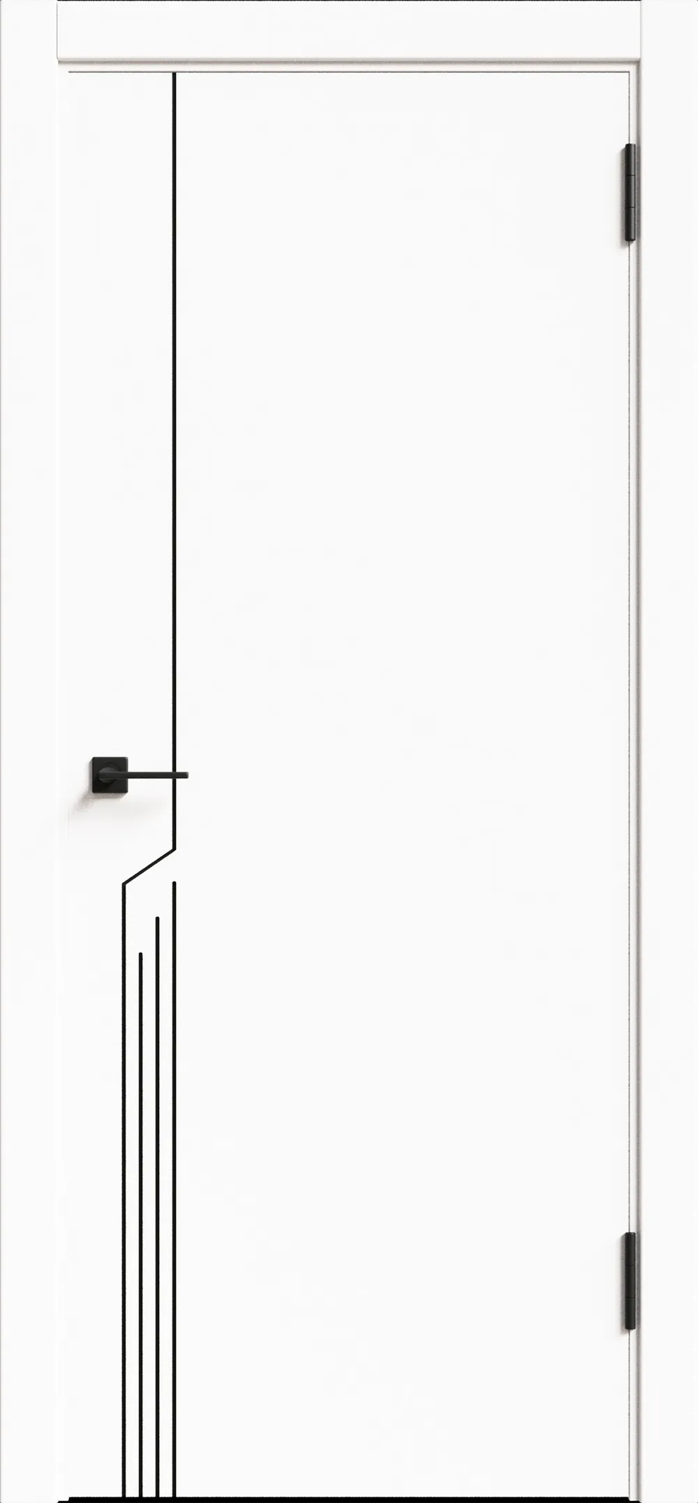 DM 1 ДГ 800*2000 Айс ABS черная с 4-х сторон