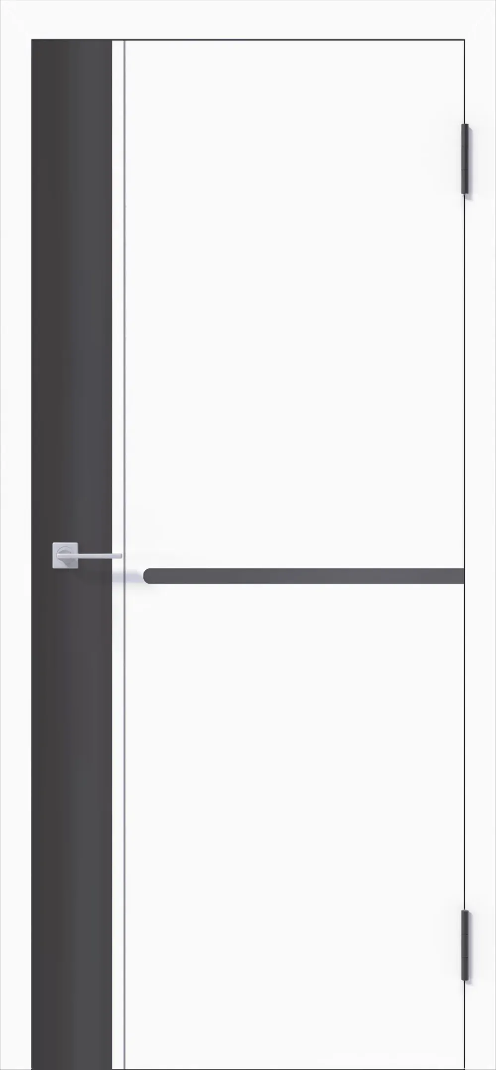 DM 2 ДГ 800*2000 White/Grey ABS черная с 4-х сторон