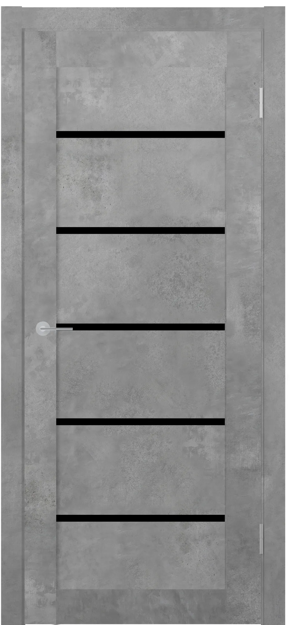 ST8 ДО черный лак 800*2000 Бетон светлый (Ю)