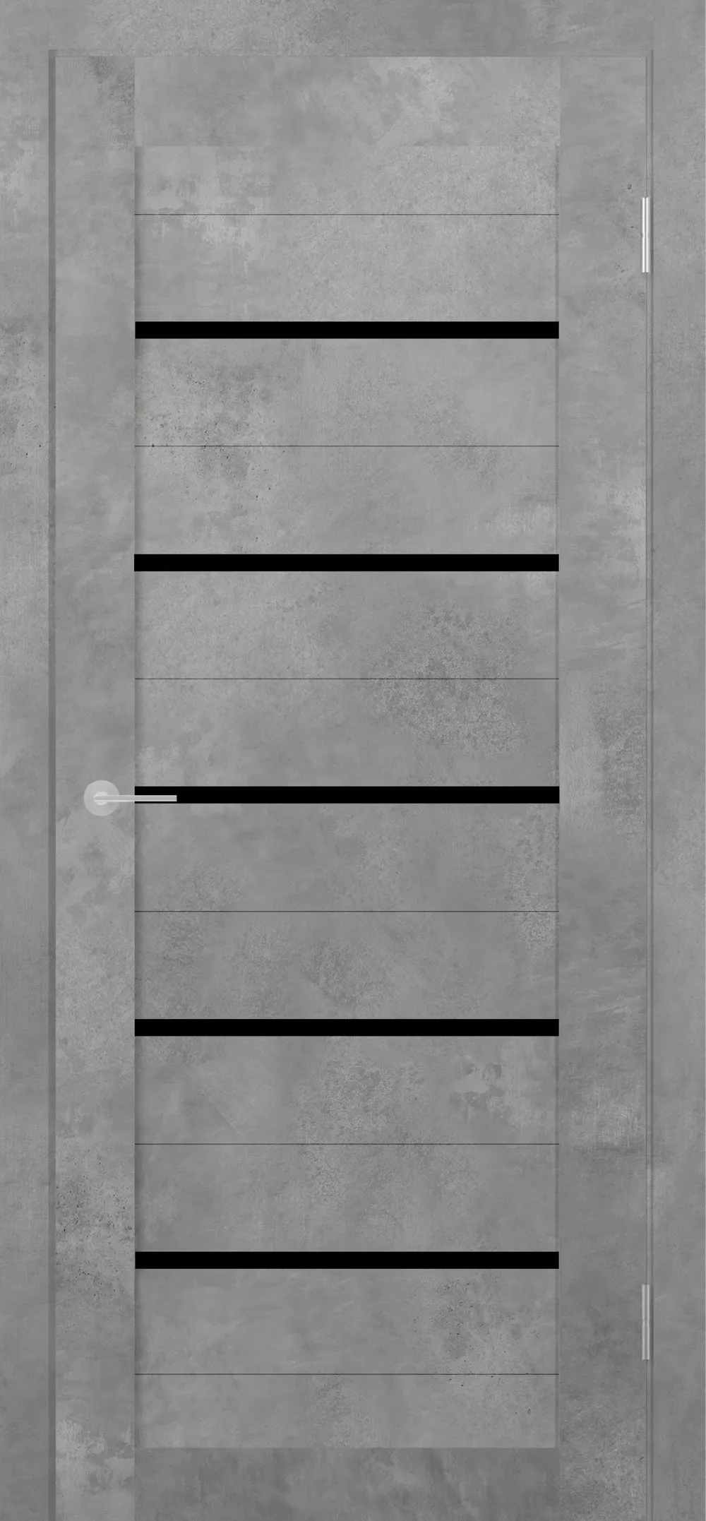 ST1 ДО черный лак 800*2000 Бетон светлый