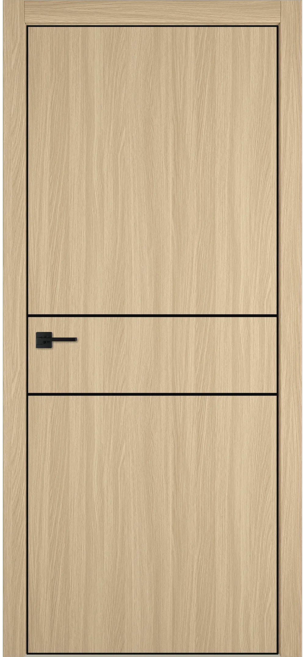 Witon 2 800*2000 Орех бежевый Black Edge Молдинг Черный