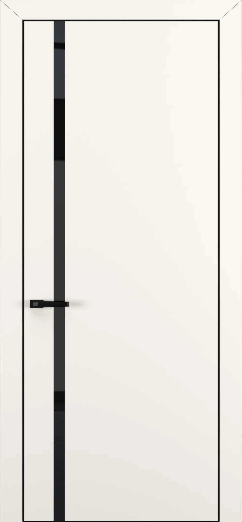 Актива ТК1 Black Classic 800*2000 Молочный матовый ALU Черная с 4-х
