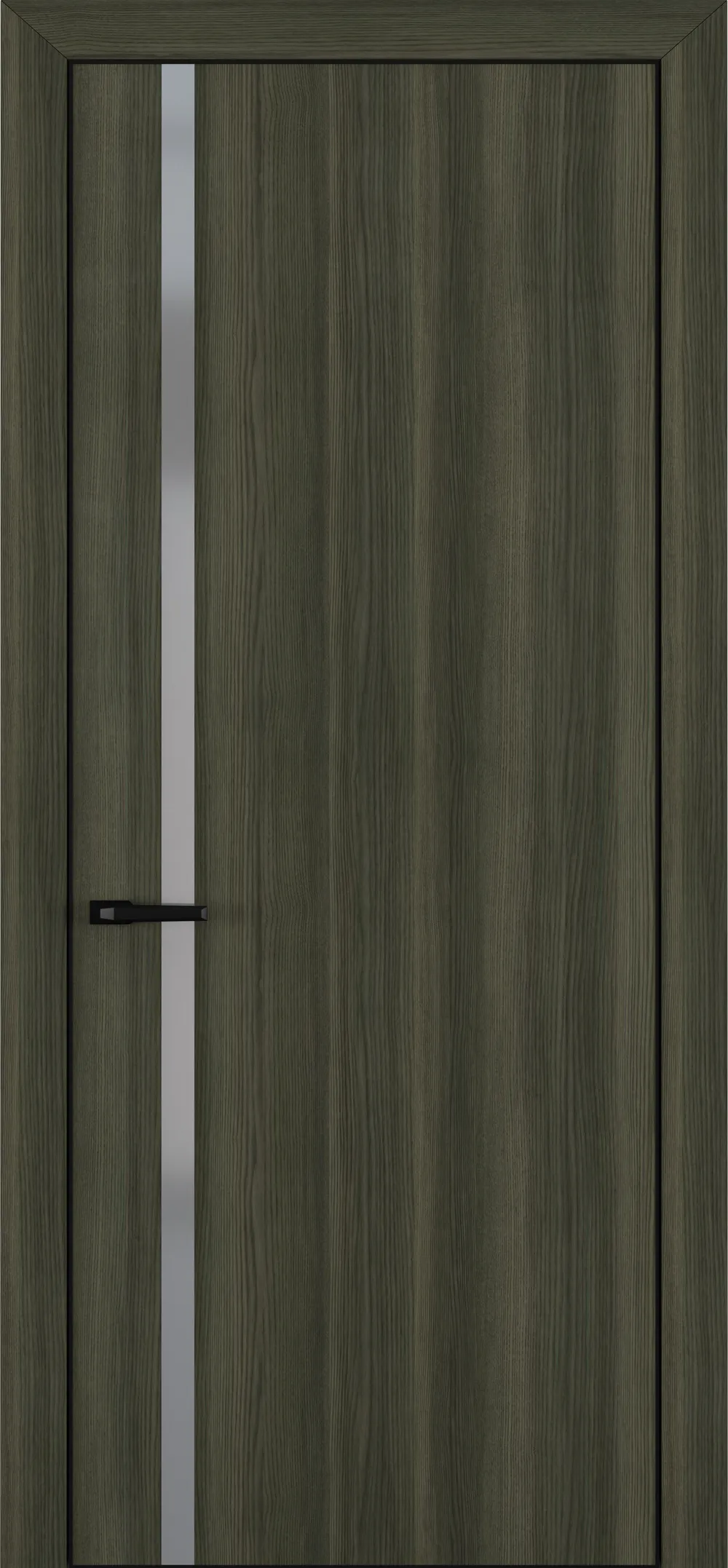 Актива ТК1 Silver Grey 800*2000 Дуб темный ALU Черная с 4-х