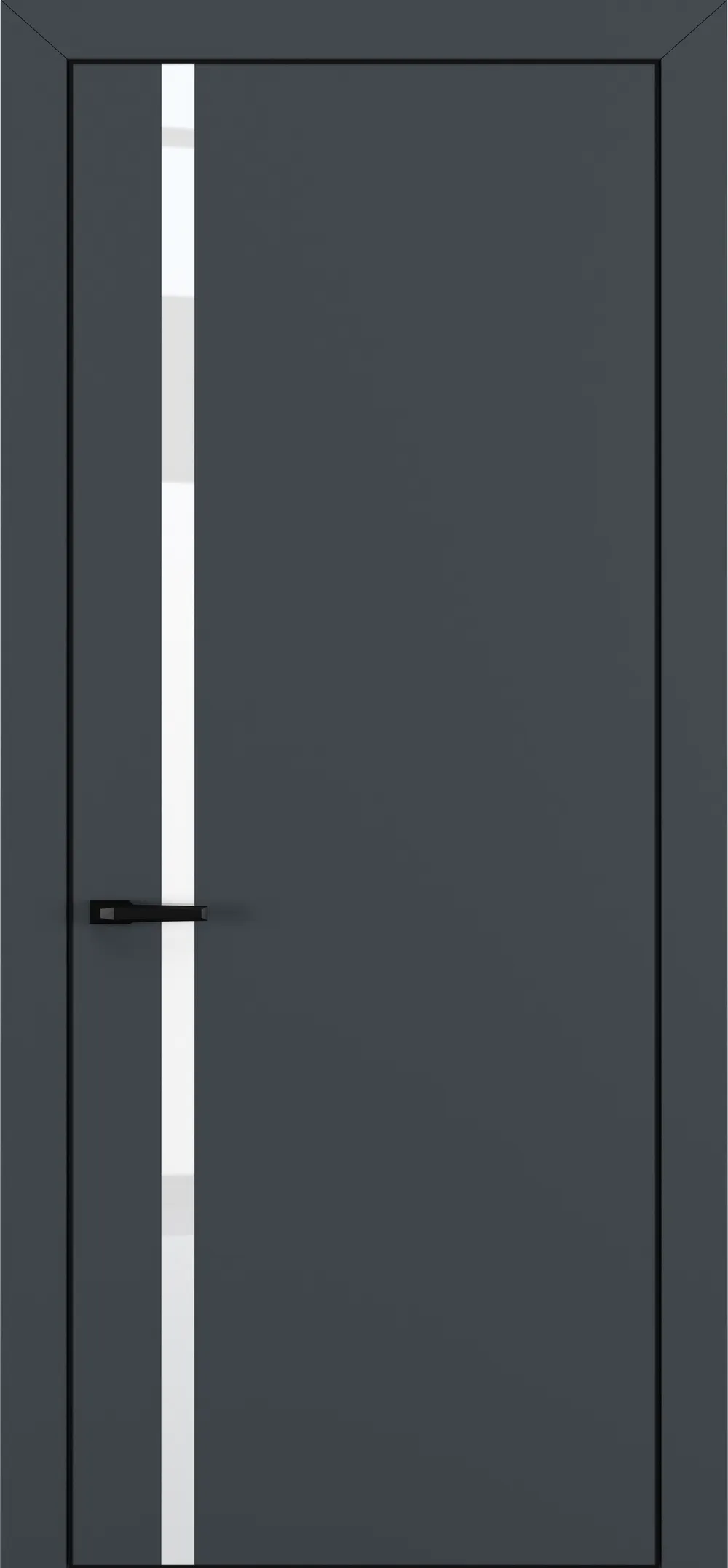 Актива ТК1 White Pure 800*2000 Графит Ультра Мат ALU Черная с 4-х