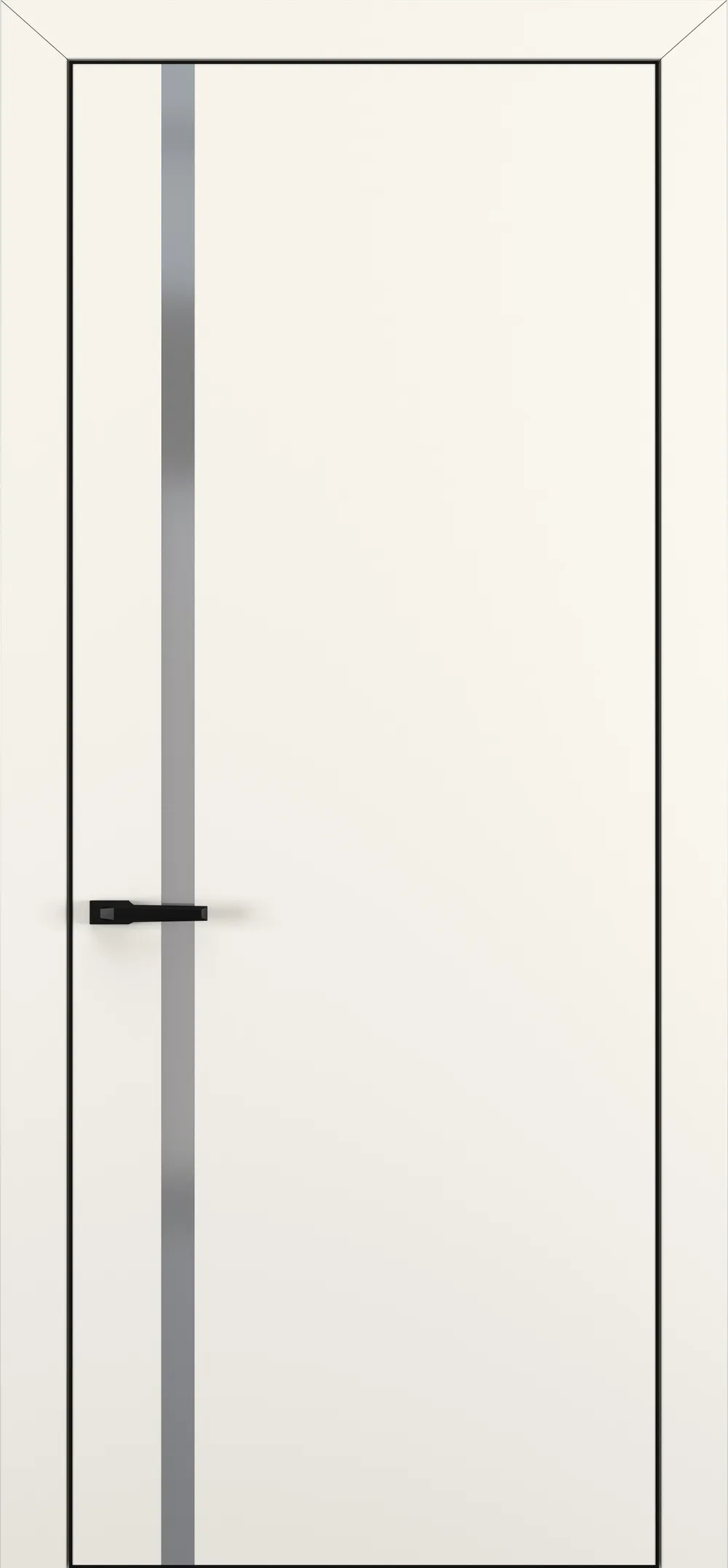 Актива ТК1 Silver Grey 800*2000 Молочный матовый ALU Черная с 4-х