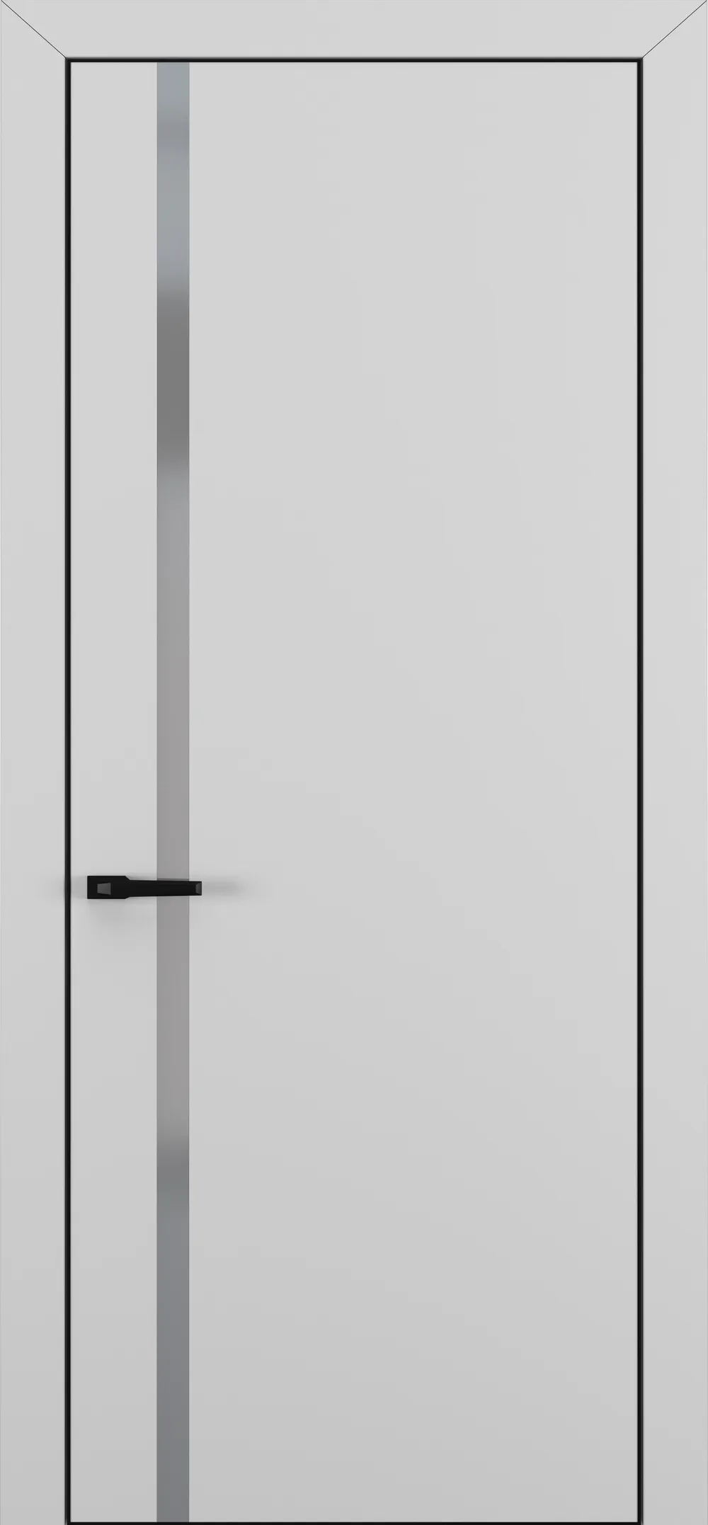 Актива ТК1 Silver Grey 800*2000 Матовый серый ALU Черная с 4-х