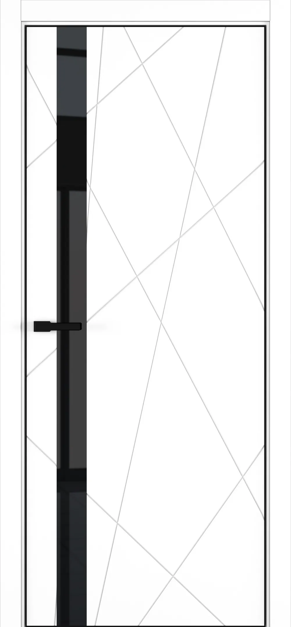 Chaos RK Black Classic 800*2000 Белая эмаль ALU Черная с 4-х