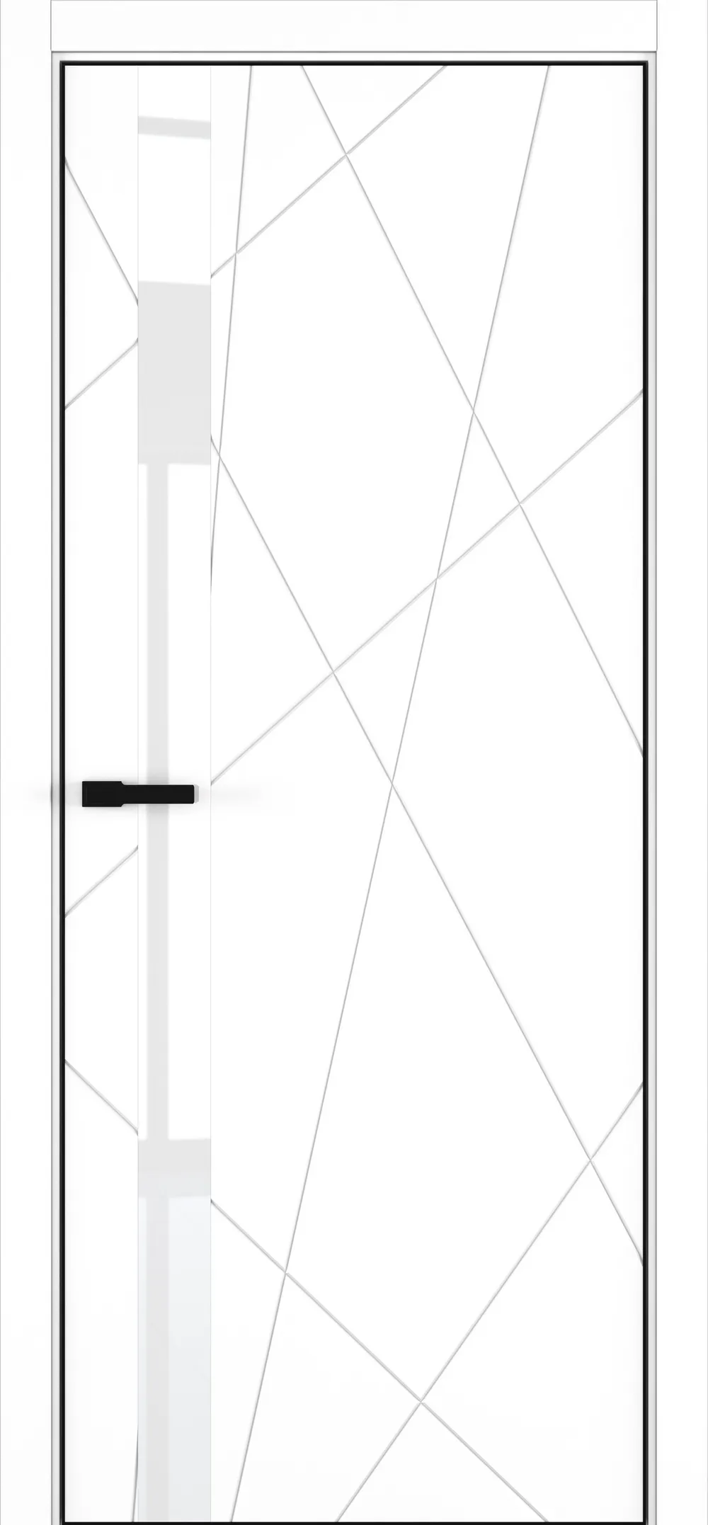 Chaos RK Pure White 800*2000 Белая эмаль ALU Черная с 4-х
