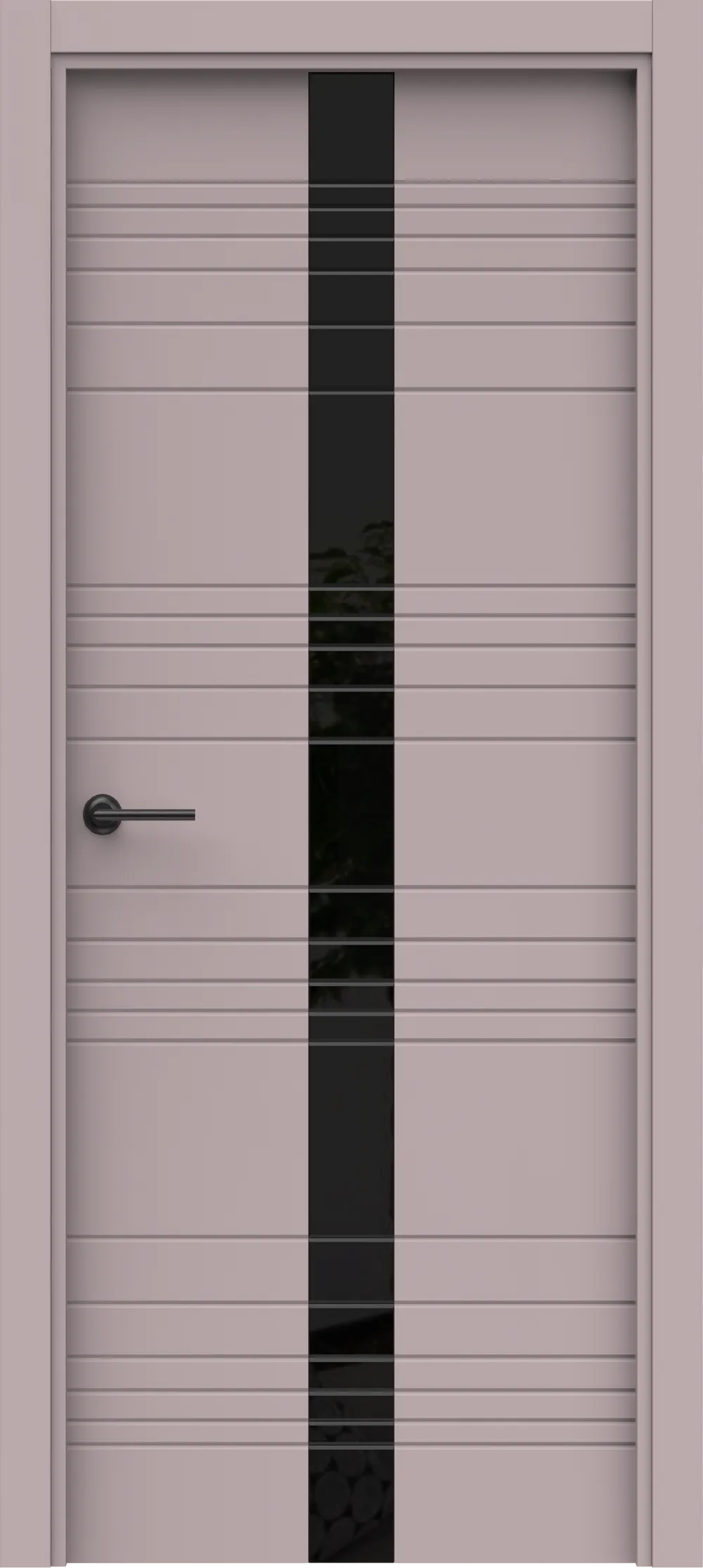 Blend 10 ДГ Lacobel черный лак 800*2000 (38) Софт лаванда ПВХ в цвет полотна с 2-х сторон Врезка 0