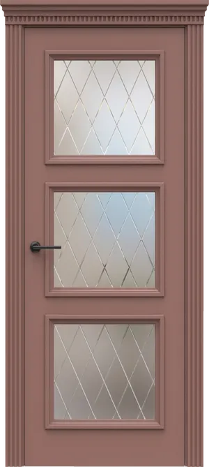 Liberta 4 ДО Белое М1Г1 Ромбы (38) Стронг олива ПВХ в цвет полотна с 2-х сторон Врезка 0