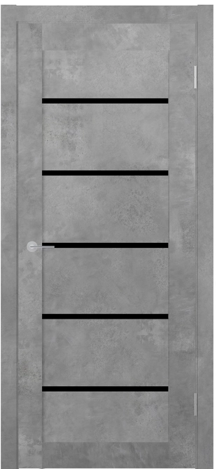 ST8 ДО (Ю) Lacobel черный лак Бетон светлый