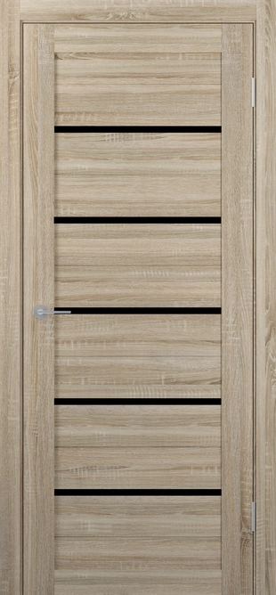 ST1 ДО Lacobel черный лак Сонома дуб