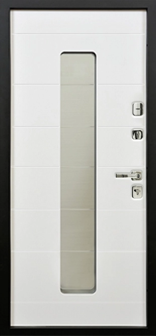 Юта 1 3К90 П-55(окно+нержав) RAL 9003 - П-58(окно) RAL 9003